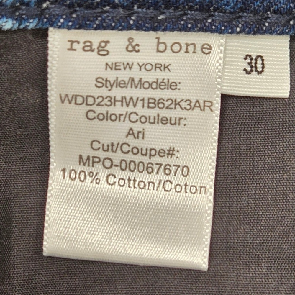 rag & bone Blue Denim Maxi Skirt with Front Slit - Picture 8 of 13